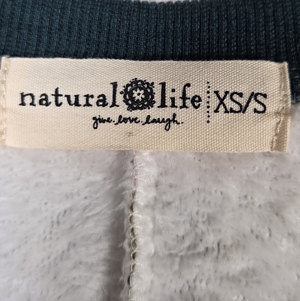 Natural Life Fleece One Piece Pajama ZIPPER Onesie Women's XS / Small Fair ISLE - Picture 4 of 8